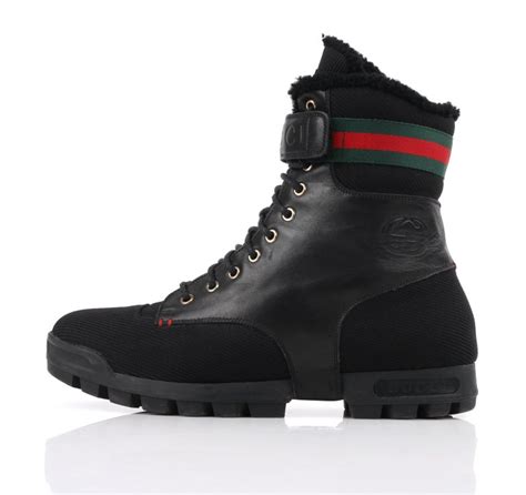 gucci combat boots men's|Gucci print thigh high boots.